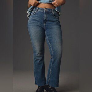 Pilcro The Yaya cropped flare, raw hem jeans, SZ 32